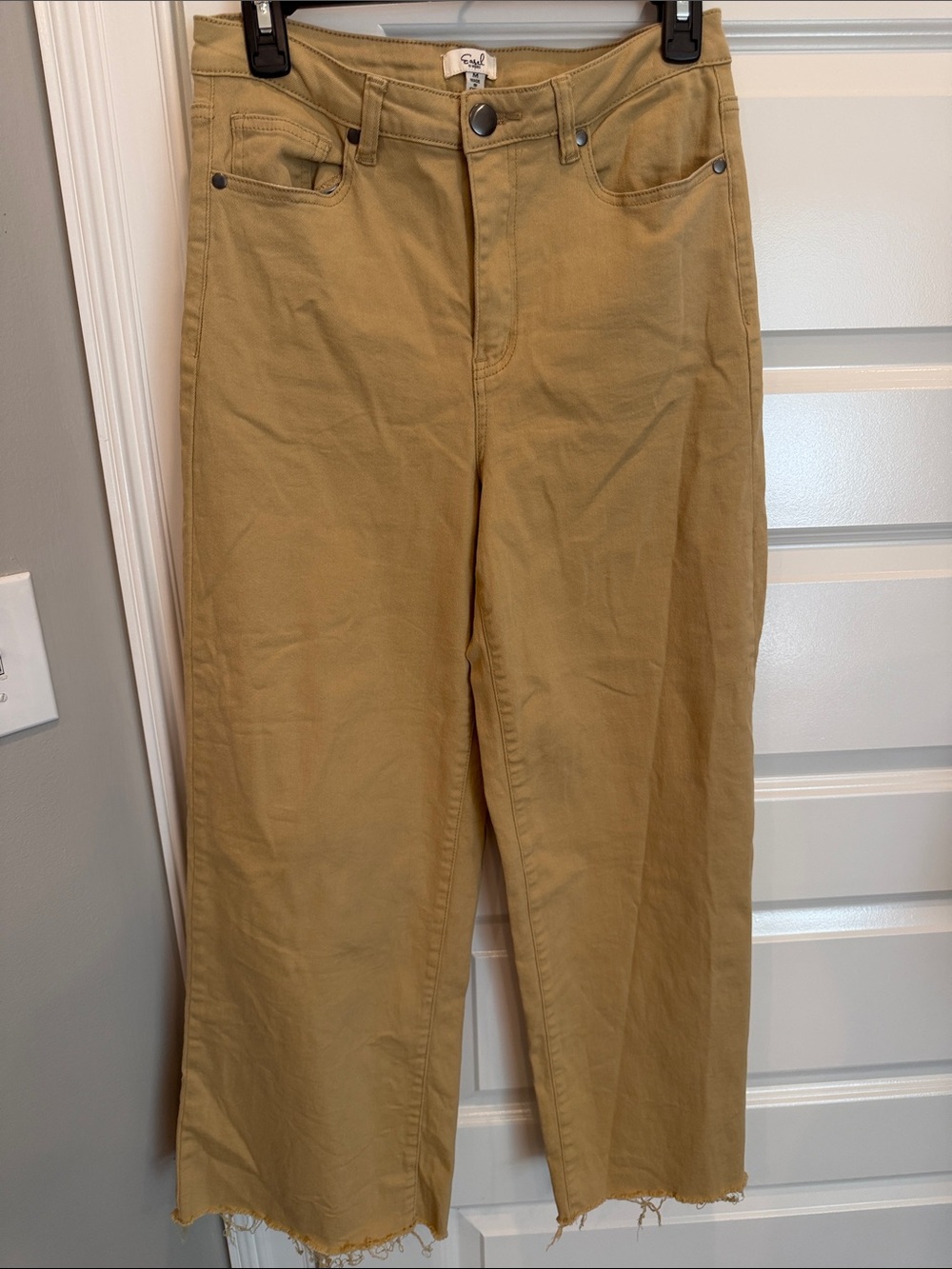Everlane Wide-Leg High-Rise Jeans in Khaki
